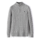 adult men's long-sleeve Semi-zip twist sweater
