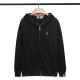 adult mens Zip cotton sweater coat black YC7321