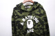 Classic camouflage print cotton fleece hooded sweatshirt green YC7319