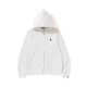 adult mens Zip cotton sweater coat white YC7321