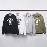 classic printed cotton fleece hooded sweatshirt grey YC7318