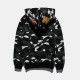 Camo shark Full Zip Hoodie Black HDCP6110