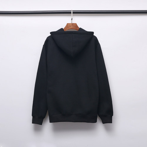 classic printed cotton fleece hooded sweatshirt black YC7318