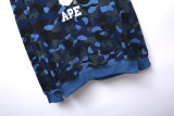 Classic camouflage print cotton fleece hooded sweatshirt blue YC7319