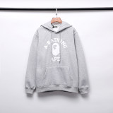 classic printed cotton fleece hooded sweatshirt grey YC7318