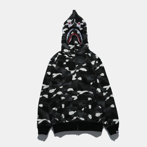 Camo shark Full Zip Hoodie Black HDCP6110