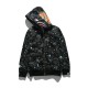 Space luminous Camo Shark Full Zip Hoodie Black multicolor HDCP6110