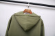 classic printed cotton fleece hooded sweatshirt olive green YC7318