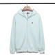 adult mens Zip cotton sweater coat sky blue YC7321