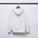 classic printed cotton fleece hooded sweatshirt white YC7318