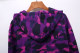 Classic camouflage print cotton fleece hooded sweatshirt purple YC7319