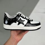 Sta low Patent Leather Black White