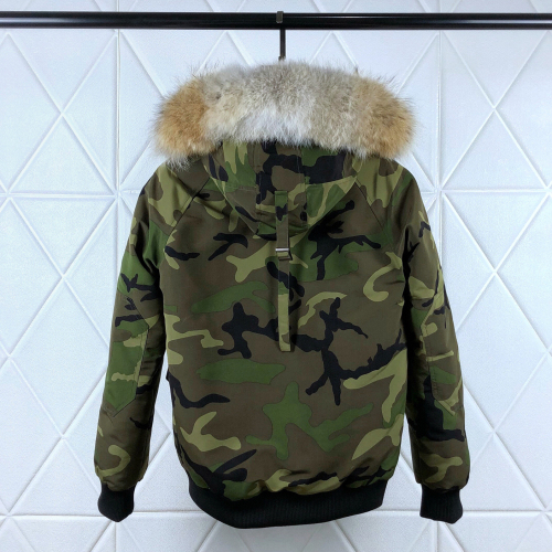 adult men's down jacket Green camouflage 01