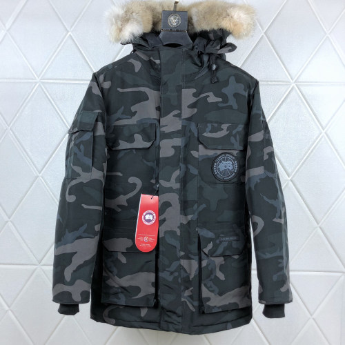 adult down jacket black camouflage 08