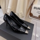 silver flat head patent leather women's high heels black