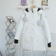 Original Stirling thickened warm mid-length women's Parka Fur down jacket white 01