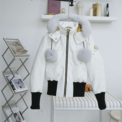 Gold Ballistic Bomber Neoshear women's thickened warm down jacket white 03