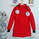 Original Stirling thickened warm mid-length women's Parka Fur down jacket red 01