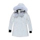 Original Stirling thickened warm mid-length women's Parka Fur down jacket white 01