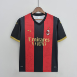adult AC milan special edition 2022-2023 Mens Soccer Jersey Casual Short Sleeve T-Shirt black red