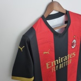 adult AC milan special edition 2022-2023 Mens Soccer Jersey Casual Short Sleeve T-Shirt black red