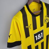 adult Borussia Dortmund home 2022-2023 Mens Soccer Jersey Casual Short Sleeve T-Shirt yellow black