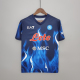 Emporio Armani adult S.S.C. Napoli home 2022-2023 Mens Soccer Jersey Casual Short Sleeve T-Shirt sapphire