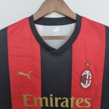 adult AC milan special edition 2022-2023 Mens Soccer Jersey Casual Short Sleeve T-Shirt black red