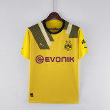 adult Borussia Dortmund third away 2022-2023 Mens Soccer Jersey Casual Short Sleeve T-Shirt yellow