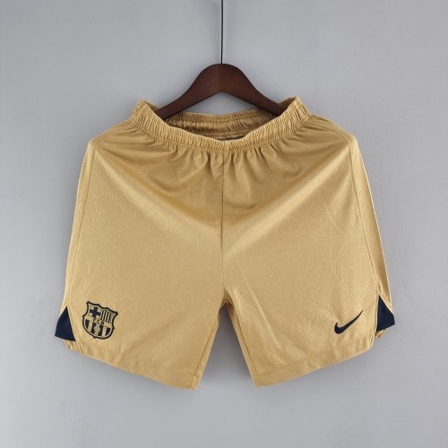 Nike adult FC Barcelona away 2022-2023 Mens Soccer Jersey Casual Shorts khaki