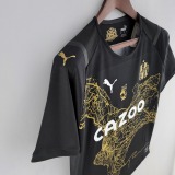 adult Olympique de Marseille Commemorative 2022-2023 Mens Soccer Jersey Casual Short Sleeve T-Shirt black