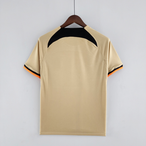 Nike adult Chelsea F.C. third away 2022-2023 Mens Soccer Jersey Casual Short Sleeve T-Shirt khaki