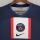 Nike adult Paris Saint-Germain F.C. home 2022-2023 Mens Soccer Jersey Casual Long sleeve T-shirt sapphire white