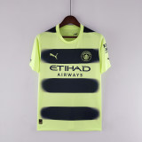 Puma adult Manchester City F.C. third away 2022-2023 Mens Soccer Jersey Casual Short Sleeve T-Shirt black green