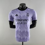 Adidas adult Real Madrid CF away 2022-2023 Mens Soccer Jersey player version Casual Short Sleeve T-Shirt purple