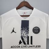 Jordan adult Paris Saint-Germain F.C. Special Edition 2022-2023 Mens Soccer Jersey Casual Short Sleeve T-Shirt white black