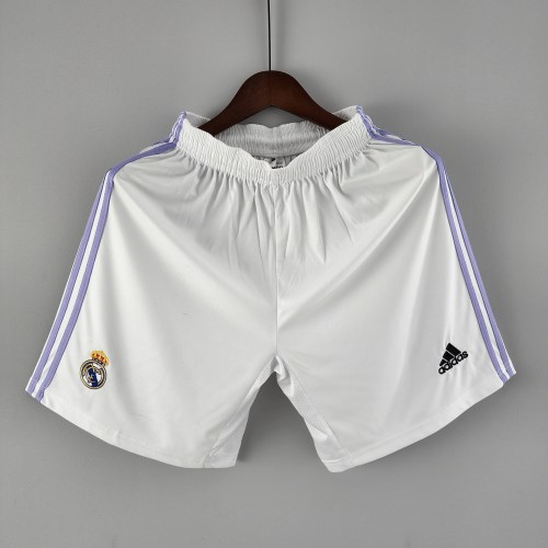 Adidas adult Real Madrid CF home 2022-2023 Mens Soccer Jersey Shorts white