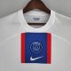 adult Paris Saint-Germain F.C. away 2022-2023 Mens Soccer Jersey Casual Short Sleeve T-Shirt white blue