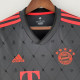 adult Fußball-Club Bayern München third away 2022-2023 Mens Soccer Jersey Casual Short Sleeve T-Shirt dark grey red