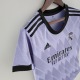 Adidas adult Real Madrid CF away 2022-2023 Womens Soccer Jersey Casual Short Sleeve T-Shirt purple