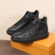 Louis Vuitton mens high top shoes black