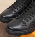 mens high top shoes black