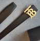 men's Genuine leather slide buckle Belt 3.5cm