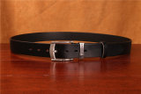 men's Genuine leather retro pin buckle Belt black