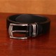 men's Genuine leather retro pin buckle Belt black