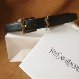 women's classics Y&S&L Signature genuine leather pin buckle Belt 2.8cm