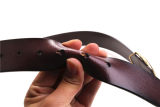 men's retro Genuine leather slide buckle Belt 4.0cm