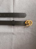 Double GG Logo Antique Brass Buckle mens classics retro belt , (widths:2-3.8cm）