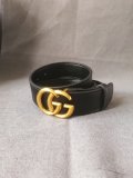 Double GG Logo Antique Brass Buckle mens classics retro belt , (widths:2-3.8cm）