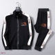 adult Long-sleeved autumn and winter jacket and pant Black